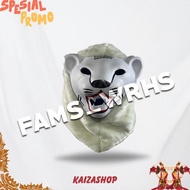 Tiger Mask for Adults and Children Brown and White Children's Toys Af 1