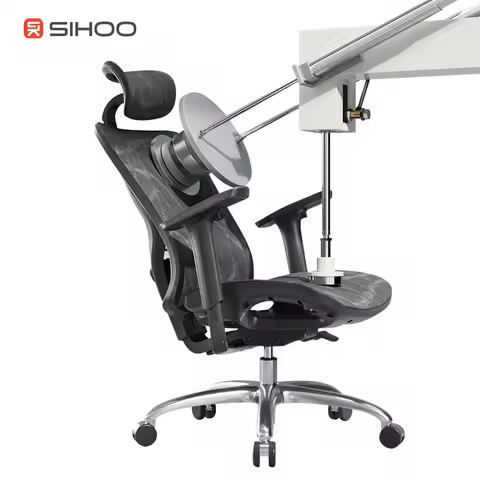 Sihoo M57C Ergonomic Office Chairs Linkage Armrest Adjustable Staff Chair Version with and Without F