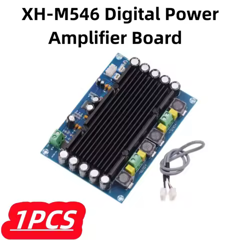 1Pcs New XH-M546 2*150W Dual-channel High Power Digital Power Amplifier board 12V 24V Audio Box Audi