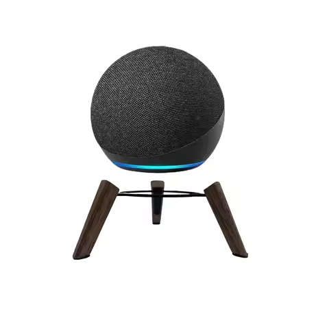 Real Wood Tripod Holder Wooden Stable Stand For Echo Dots (4th Gen)(5th Gen) Echo Dot Speaker (only 