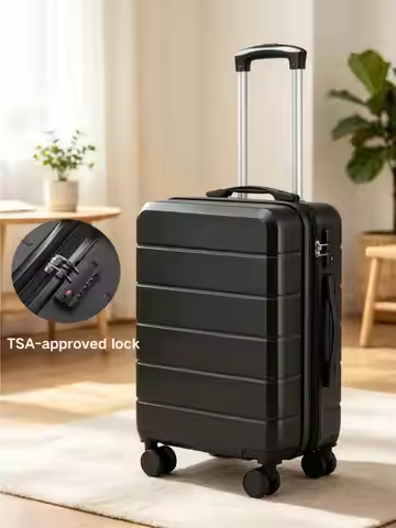 20 Inch Expandable ABS Hardside Carry On Luggage 22x14x9 Airline Approved, Lightweight 6.1 Lbs Spinn