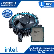 Intel Core i3-14100 14th Gen 4-Core 8-Thread Desktop Processor with Fan | Tray