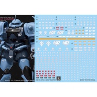 DECAL Water [GHOST] HG 1/144 MS -07B-3 GOUF CUSTOM Reflective Blacklight