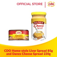 DANES Cheese Spread 220g and Home-Style Liver Spread 85g Bundle