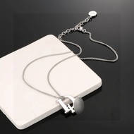 D/New Style D Letter Necklace Clavicle Necklace Diamond Simple All-Match High-End Ladies Necklace