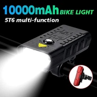 ไฟชาร์จusb จักรยาน5000 Lumens ไฟหน้าจักรยาน5LED ไฟท้ายไฟหน้ารถจักรยานและหลังสุดไฟฉายสว่าง
