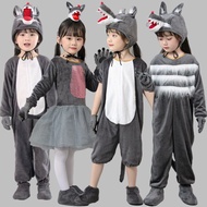 Children Big Gray Wolf Costume Kindergarten Animal Costume Performance Wolf Coming Performance Costu