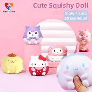 Kids Kuromi Plushie Doll Sanrio Squishy Press Slow Rising Stress Relief Toys Shin Chan Cinnamoroll Ruby Squeeze Fidget Toy Decompression Gift