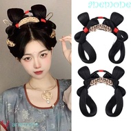 ANEMONE Hanfu Wig Headband, Traditional Headdress Princess Ancient Hanfu Wig, Cute Vintage Photography Chinese Style Hanfu Cosplay HairPieces Girls