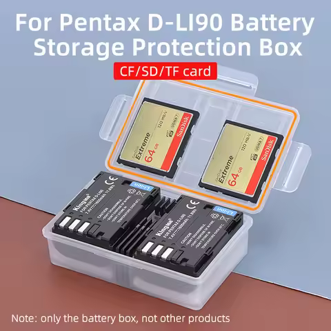 KingMa Battery Plastic Case Storage Holder Battery Box For Pentax D-LI90 Battery DSLR K1 K7 K7D K3 K