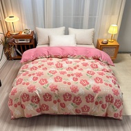 cod Brushed 100% Cotton Duvet Cover 1Piece (No Pillowcase) Durable Heavy Warm Quilt Cover Wrinkle-Fr