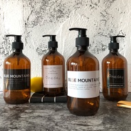 Ins Plastic Sub-bottling Bath Bottle Lotion Bottle Nordic Style Shampoo Shower Gel Empty Bottle Roun