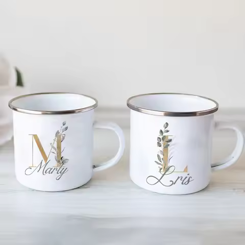 Floral Initial Name Cup Custom Name Tea Coffee Hot Chocolate Mug Bride Bridesmaid Mothers Day Christ