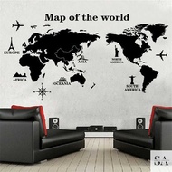 Cocoplay World Map Decoration Wall Wallpaper Sticker - AY9133