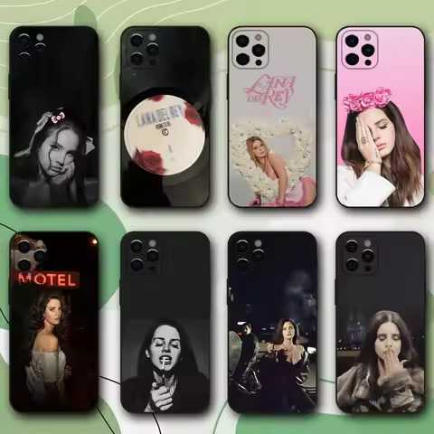 L-Lana Del Rey Singer Phone Case For iPhone 16,15,14,13,12,11,Pro,X,XS,Max,XR,Plus,Mini Soft Black C