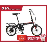 100% ORIGINAL READY STOCK FOLDING BIKE 16 " Folding Bike/TREAKING Basikal Lipat FOLDING BIKE 16 INCH