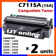 2x C7115A 15A C 7115A HP15A Compatible HB 1000 1005 1200 1220 3080 3300 3310 3320 3330 3380 3385 Las