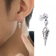 Diamond Pattern Earrings Men Women Trendy Ethnic Style Earrings Simple Versatile Niche Design Earrin