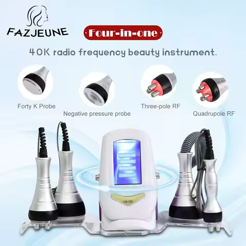 FAZJEUNE 4IN1 Skin Care Tools Beauty Device Skin Tighten Facial Massager 40K Cavitation Ultrasonic B