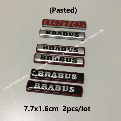 2pcs Metal Car Emblem Badge Sticker for Brabus W463 G500 G350 G63 G65 W204 W205 W213 W253 W254 G GLC
