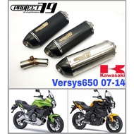 Project79 Exhaust Kawasaki VERSYS650 2007-2014 Slip On Piping Muffler Stainless Steel Project79 QPM0