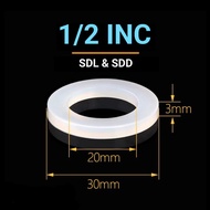 Rubber Seal 1/ 2 inch O Thick White Clear Transparent Good Quality Bandung