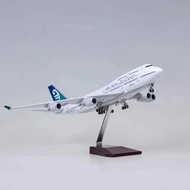 *𝙁𝙍𝙀𝙀 𝙆𝙀𝙔𝘾𝙃𝘼𝙄𝙉*1:150 47cm Air New Zealand Airlines Boeing B747 Model with Landing Gear and Lights Re
