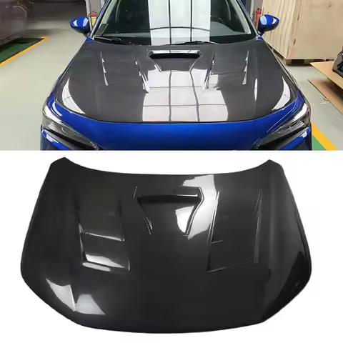For Honda Civic 11th Gen Civic Si Civic Type R FE1 FE2 FL1 FL5 2022-2025 Carbon Fiber Engine Hood Bo