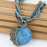 Fashion Bohemian Ethnic Style Necklace Retro Hand-Woven Jewelry Trendy Antique Luxury 67r10