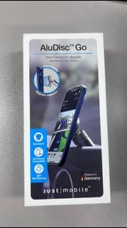 全新 車用電話支架 Just Mobile, AluDisc™ 鋁合金磁吸系列, 支援 MagSafe