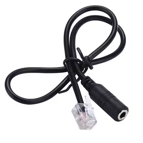 1PCS Phone Adapter rj9 to 3.5 female Adapter Convertor Cable PC Computer Headset Telephone