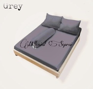 SPREI KARET KELILING UKURAN KASUR NOMOR 3 UKURAN 140X200 120X200 ANTI GESER POLOS KATUN HALUS  // SE