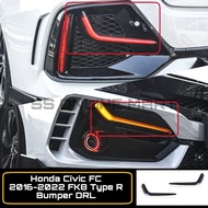 Honda Civic FC 2016-2022 FK8 Type R Bumper DRL Running Light Bumper Day light Civic FC Accessories