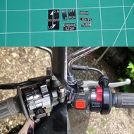 yamaha dt125,rxt135,rs100 handle switch label sticker