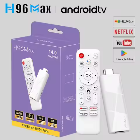 Android 14 ATV Smart TV Stick Support 4K Video 4K@60fps BT5.0 WiFi6 Rockchip RK3518 Quad Core Google
