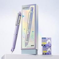 WRITECH Retractable Fountain Pen Set: Fine Nib Black Ink Premium Gift Box Includes 10 Cartridges, Pe