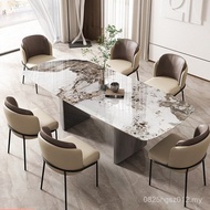 Table Chair Combination Italian Table 2021 Island Table Light Luxury Negotiation Dining Table Dining