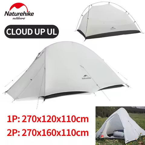 Naturehike Cloud Up UL Tent Ultralight 1-2 Person 15D Nylon Waterproof Camping Single Double Backpac