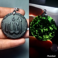 Liontin Black Jade Ukir Lafad Allah