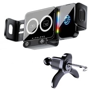 15W Universal Car Phone Wireless Charger Holder 90° Rotation Mount for Samsung Galaxy Fold 6 5 4 3 Z