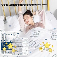 YOLA Non-Woven Bedding Set, Thickened Material Three/Four-Piece Set Disposable Bedding Set, Non-Wove