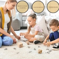 [Ready] Metal Puzzle 3D Metal/8in1 Metal Puzzle/ Brain Game Practice Sharpening IQotak/ Metal Wire P