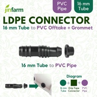 Jirifarm 16 mm Hose Connector + Grommet (10695)