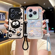 casing realme c63 case realme c61 note 60 Cute small white dog phone case for  case