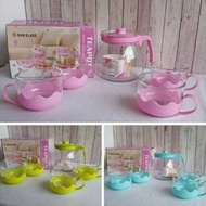 GLASS TEAPOT SET PASTEL TEAPOT SET/