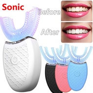 (Gold Seller) Adult Sonic Electric Toothbrush U Shaped 360 Degrees Automatic Ultrasonic Tooth Brush USB Charging Teeth Whitening Toothbrushes