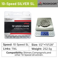 GRFQA Rookoor Bicycle Chain 9 10 11 Speed Velocidade Titanium Plated TI Gold Silver Road Mountain Bi