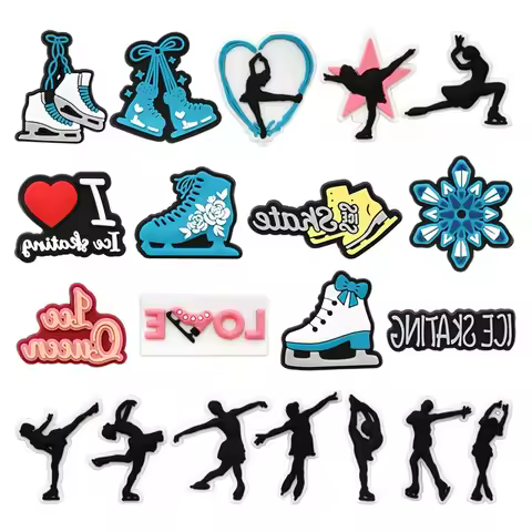 PVC shoe buckle decorated with black pose delicate skateboard shoes pattern shoe ornament athlete fr