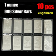 cod 10pcs 1 ounce Fine Silver Bullion Bars Silver Bars Collectible Gifts Replica Bars hot