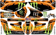 STIKER STRIPING LIS LES BODY MOTOR KAWASAKI KLX 150L VARIASI